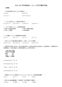 2020-2021学年初三（上）10月月考数学试卷