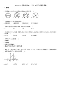 2020-2021学年某校初三（上）11月月考数学试卷