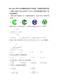 山东省聊城市冠县2021-2022学年八年级上学期期中考试数学试题(word版含答案)