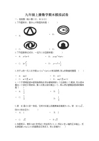 2020-2021学年人教版河南省开封市九年级数学上学期期末考试试卷