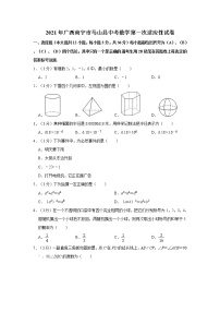 2021年广西南宁市马山县中考数学第一次适应性试卷   解析版