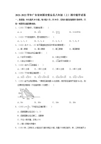 2021-2022学年广东省河源市紫金县八年级（上）期中数学试卷