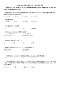 2019-2020八年级（上）期末数学试卷