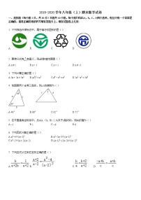 2019-2020学年八年级（上）期末数学试卷3