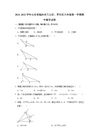 山东省临沂市兰山区、罗庄区2021-2022学年八年级（上）期中数学试卷（word版 含答案）