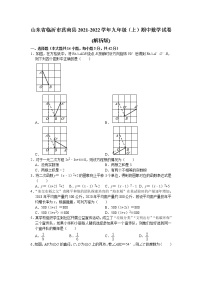 山东省临沂市莒南县2021-2022学年九年级上学期期中数学试卷（word版 含答案）