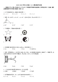 2019-2020学年九年级（上）期末数学试卷3