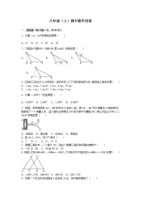 八年级上期中数学试卷13（教培机构模拟复习专用）