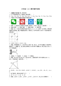 八年级上期中数学试卷10（教培机构模拟复习专用）