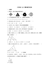 八年级上期中数学试卷11（教培机构模拟复习专用）