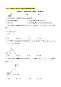专题16三角形及全等三角形（共40题）-2021年中考数学真题分项汇编（原卷版）【全国通用】