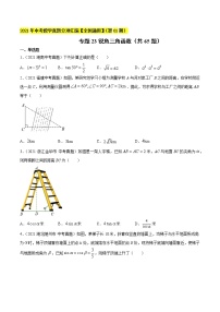 专题23锐角三角函数(共65题)-2021年中考数学真题分项汇编(原卷版)【全国通用】
