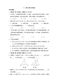 初中数学人教版八年级上册12.1 全等三角形综合训练题