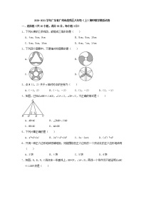 2020-2021学年广州市越秀区八年级上期中数学模拟试卷（含答案）新人教版