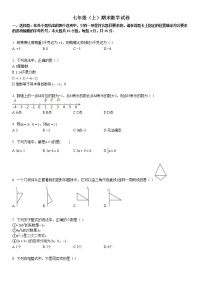 七年级（上）期末数学试卷3