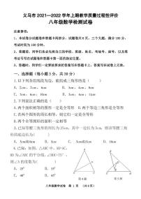 河南省三门峡市义马市2021-2022学年八年级上学期期中教学质量过程评价数学试题（PDF版含答案）