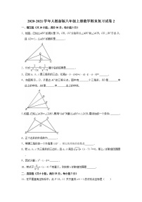 2020-2021学年人教新版八年级上册数学期末复习试卷2（word版含解析）