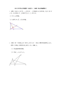 2021年中考九年级数学一轮复习:三角形 综合压轴题练习(Word版 无答案)