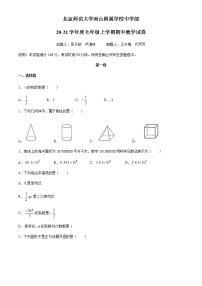 广东省深圳市北京师范大学南山附属学校2020-2021学年七年级上学期期中数学试题(word无答案)