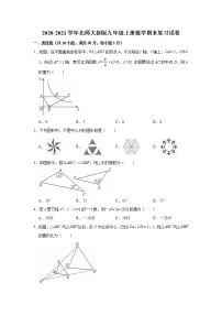 2020-2021学年北师大新版九年级上册数学期末复习试卷（word版，有答案）