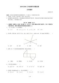 广东省深圳市百合外国语学校2019-2020学年第一学期九年级数学期末试题（PDF版，无答案）