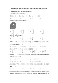 北师大新版2020-2021学年九年级上册数学期末复习试题（Word版 含解析）