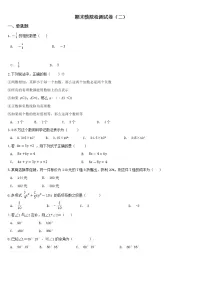 2021--2022学年人教版七年级上册数学期末模拟检测试卷(二)