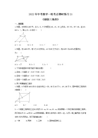 2022年中考数学一轮考点课时练习21《相似三角形》（含答案）