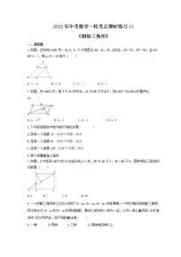 2022年中考数学一轮考点课时练习21《相似三角形》(含答案)