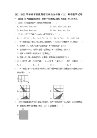 2021-2022学年辽宁省沈阳市法库县九年级（上）期中数学试卷   解析版