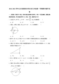 2021-2022学年山东省潍坊市寿光市九年级（上）期中数学试卷 (word解析版)