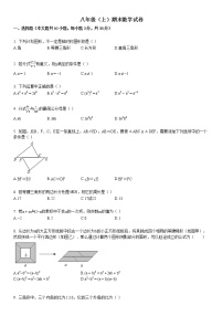 八年级（上）期末数学试卷2