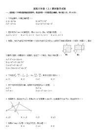 某校八年级（上）期末数学试卷-