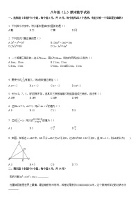 八年级（上）期末数学试卷8