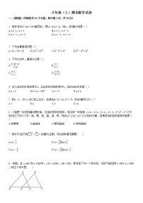 八年级（上）期末数学试卷3