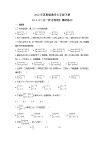 苏科版七年级下册第10章 二元一次方程组10.2 二元一次方程组精品精练