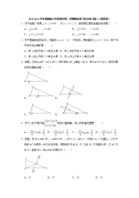 期末复习综合训练题(1)  2021-2022学年浙教版八年级数学上册（word版 含答案）