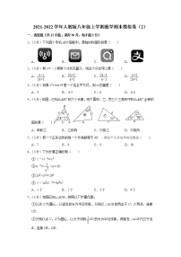 2021-2022学年人教版八年级上学期数学期末模拟卷（2）（word版 含答案）