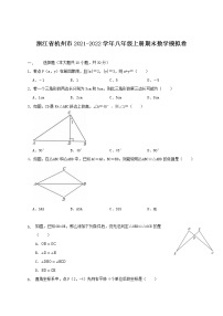 浙江省杭州市2021-2022学年八年级上学期期末数学模拟卷（word版 含答案）