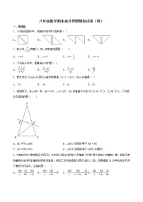 2021-2022学年人教版八年级数学上学期期末高分押题模拟试卷（四）（含解析）