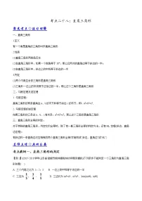 中考数学《一轮专题讲义》(41专题)第28讲 直角三角形(解析版)学案