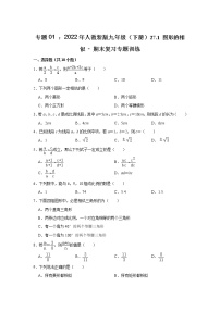 专题01 ： 27.1 图形的相似 - 期末复习专题训练  2021-2022学年人教版数学九年级下册