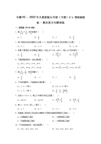 专题02 ： 27.1 图形的相似 - 期末复习专题训练 2021-2022学年人教版数学九年级下册