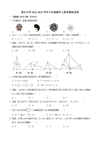 江苏省海安市紫石中学2021-2022学年上学期八年级数学期末模拟试卷（word版 含答案）