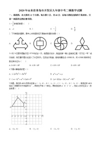 精品解析：2020年山东省青岛市开发区九年级中考二模数学试题（解析版+原卷版）