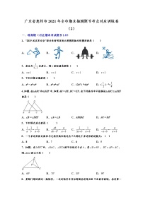 广东省惠州市2021年全市八年级上册期末抽测题号考点对应训练卷（2）（word版含解析）