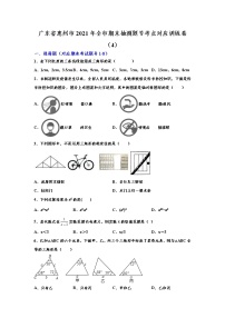 广东省惠州市2021年全市八年级上册期末抽测题号考点对应训练卷（4）（word版含解析）