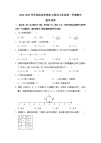 湖北省孝感市云梦县2021-2022学年七年级上学期期中数学试卷（Word版含答案）