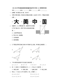 安徽省淮南市田家庵区洞山中学2021-2022学年八年级上学期期中数学试卷（Word版含答案）