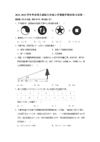 2021-2022学年华东师大版九年级上学期数学期末练习试卷